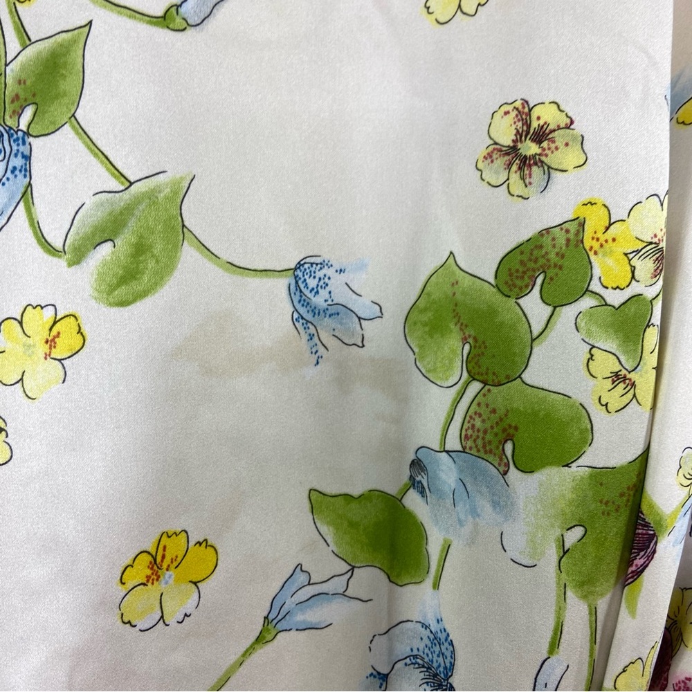 Saks fifth Avenue vintage floral flower garden party robe - Picture 11 of 14